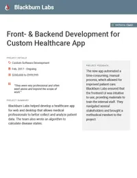 Front- & Backend Development for Custom Healthcare App preview