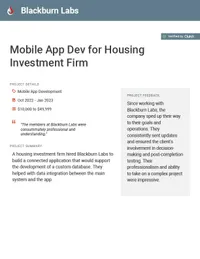 Mobile App Dev for Housing Investment Firm preview
