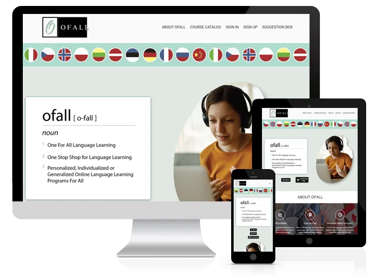 Ofall Language Learning Website Design