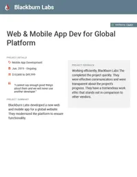 Web & Mobile App Dev for Global Platform preview