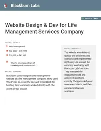Website Design & Dev for Life Management Services Company preview